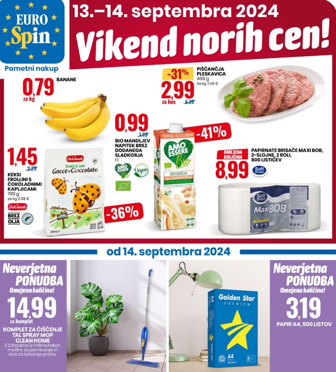 Eurospin vikend norih cen do 14.9.