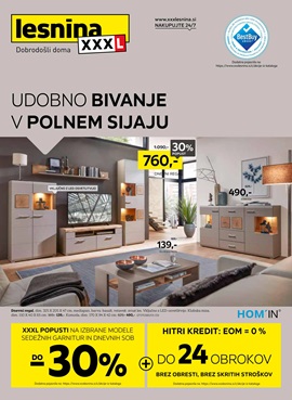 Lesnina katalog Udobno bivanje v polnem sijaju