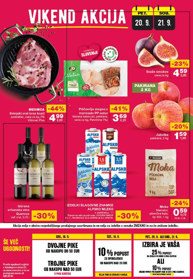 Mercator vikend akcija do 21.9.