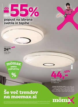 Momax katalog Do -55% na izbrana svetila in tepihe