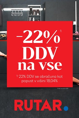 Rutar katalog -22% DDV na vse