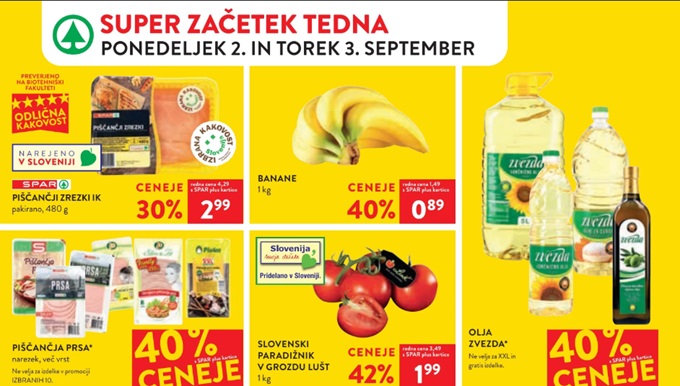 Spar in Interspar akcija za začetek tedna