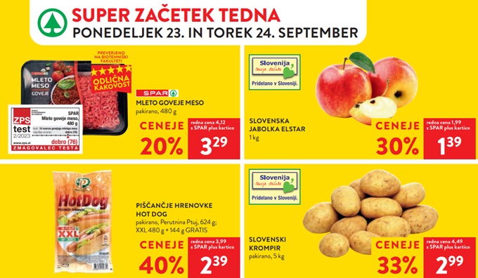 Spar in Interspar akcija za začetek tedna