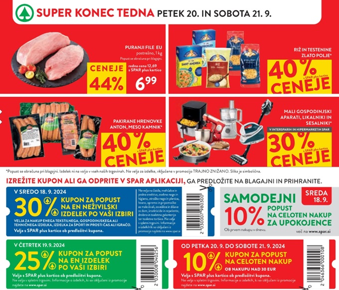 Spar in Interspar vikend akcija do 21.9.