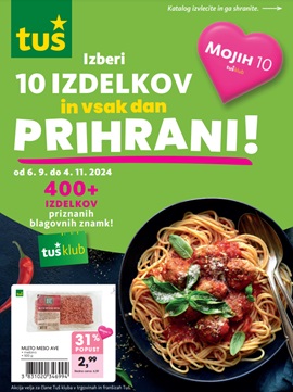 Tuš katalog Mojih 10 kuponi do 4.11.