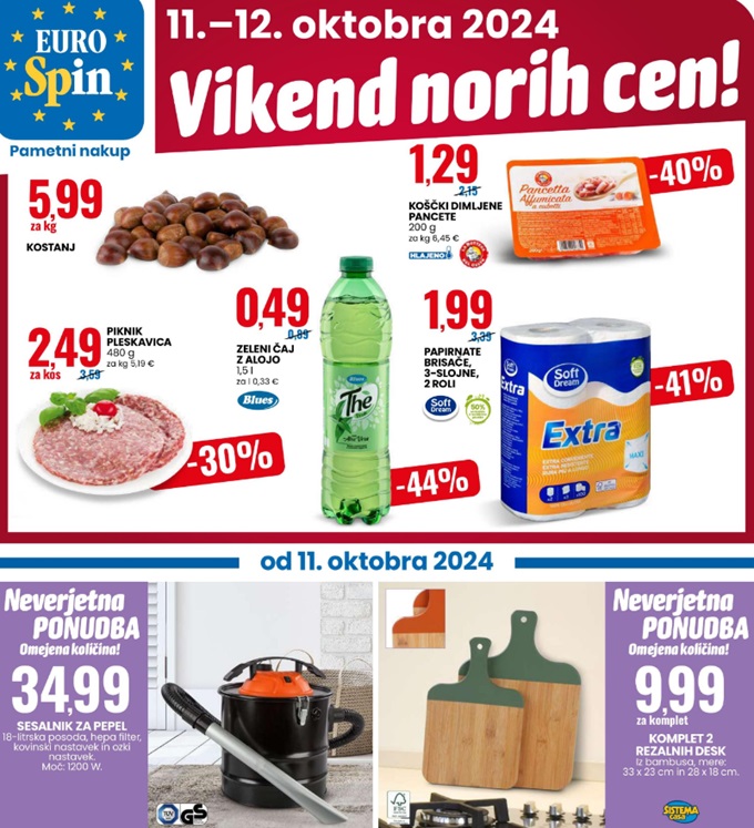 Eurospin vikend norih cen