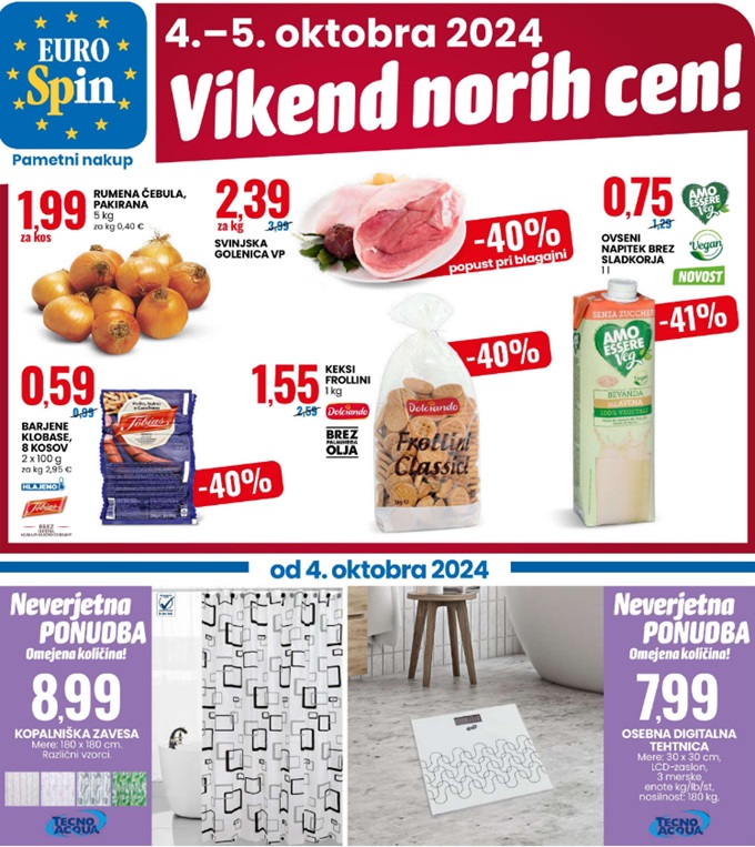 Eurospin vikend norih cen do 5.10.