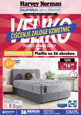 Harvey Norman katalog Veliko čiščenje zaloge vzmetnic