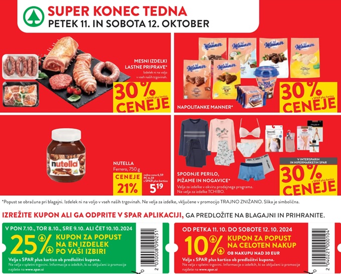 Spar in Interspar vikend akcija do 12.10.