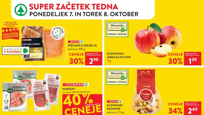 Spar in Interspar akcija za začetek tedna