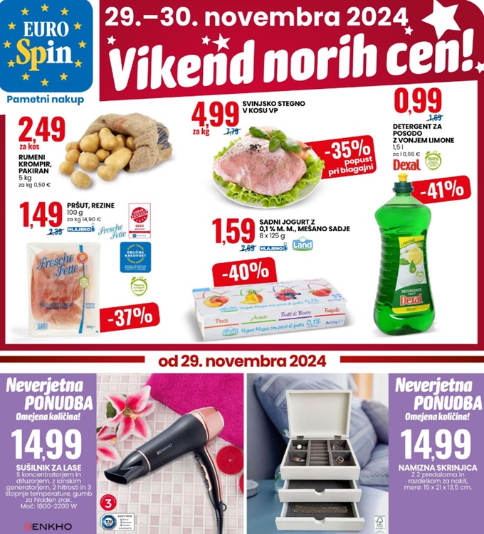 Eurospin vikend norih cen do 30.11.