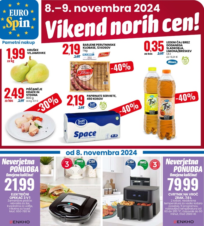 Eurospin vikend norih cen do 9.11.