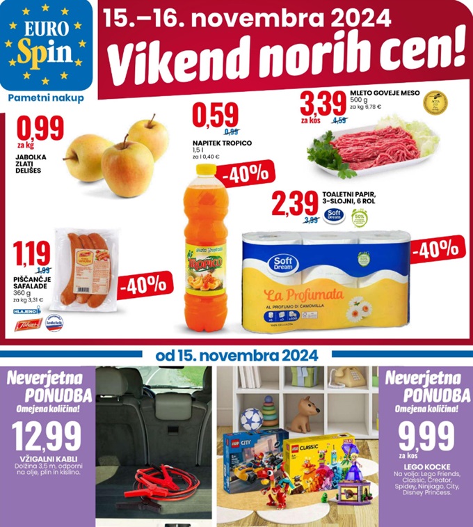 Eurospin vikend norih cen do 16.11.