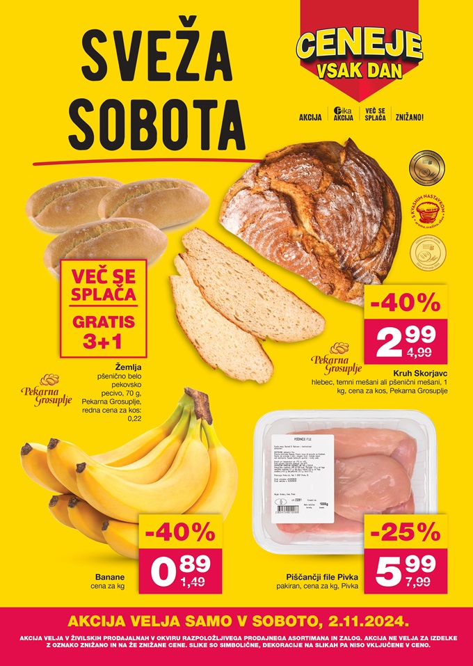 Mercator akcija sveža sobota 2.11.