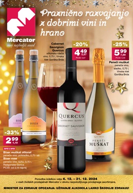 Mercator katalog Praznično razvajanje z dobrimi vini in hrano