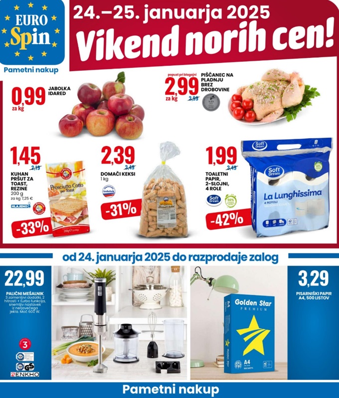 Eurospin vikend norih cen do 25.1.