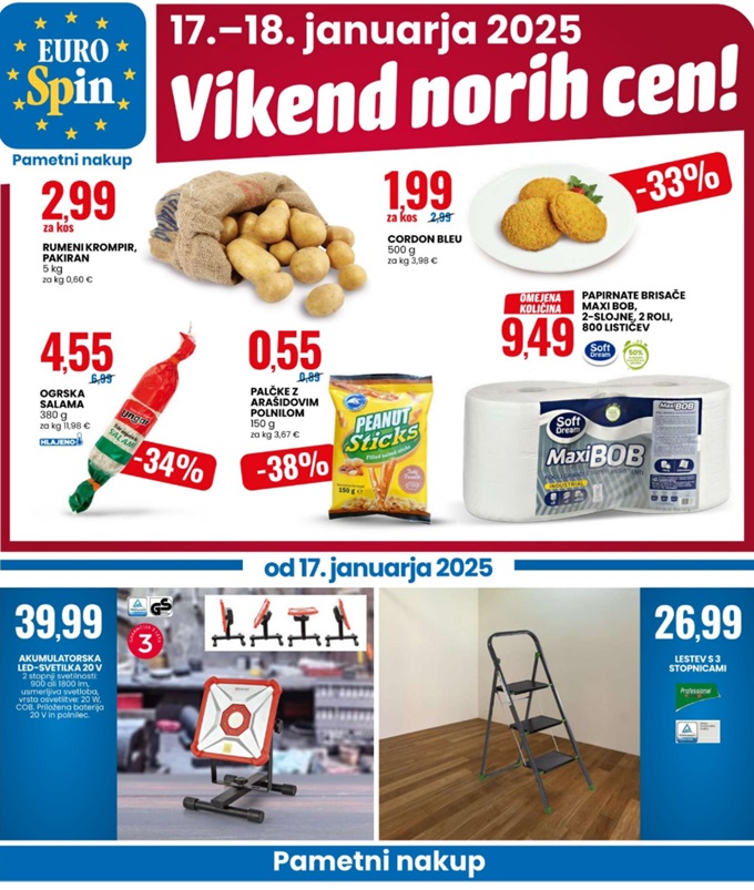 Eurospin vikend norih cen do 18.1.