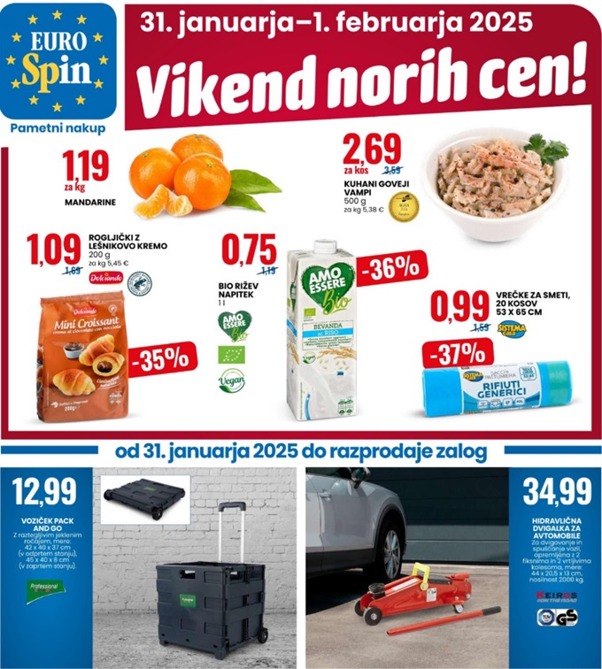 Eurospin vikend norih cen do 1.2.