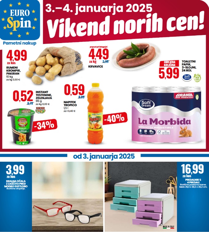 Eurospin vikend norih cen do 4.1.