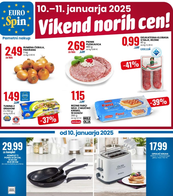 Eurospin vikend norih cen do 11.1.