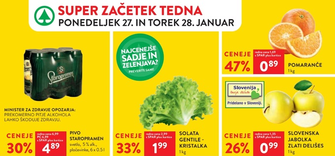 Spar in Interspar akcija za začetek tedna do 28.1.