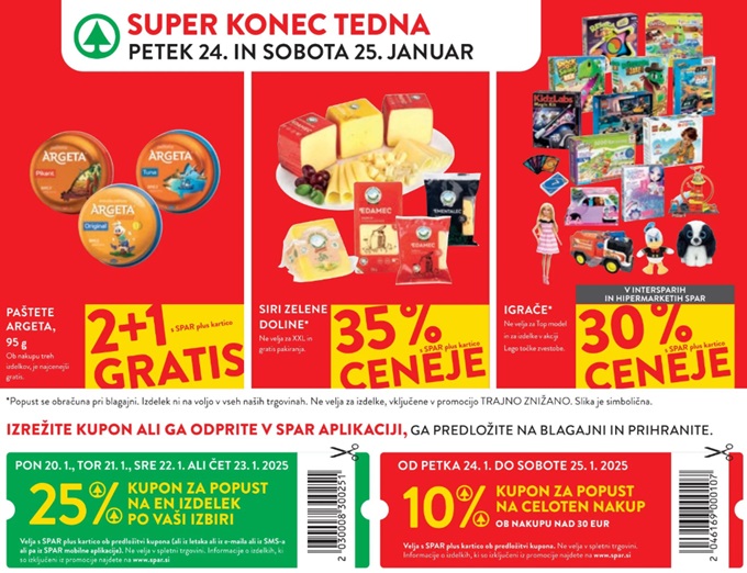 Spar in Interspar vikend akcija do 25.1.