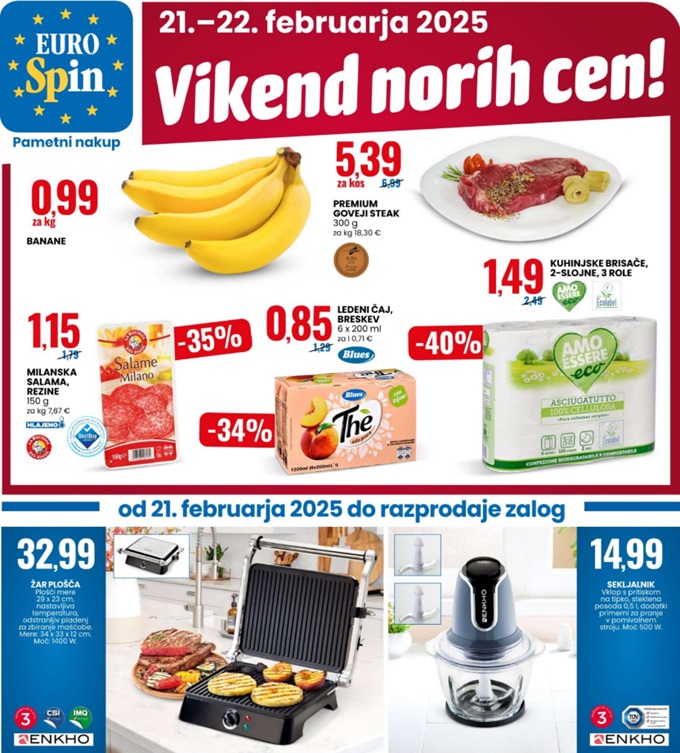 Eurospin vikend norih cen do 22.2.