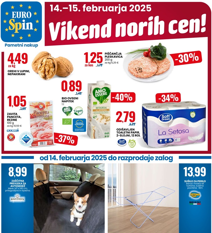 Eurospin vikend norih cen do 15.2.