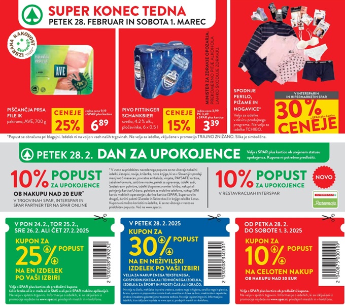 Spar in Interspar vikend akcija do 1.3.