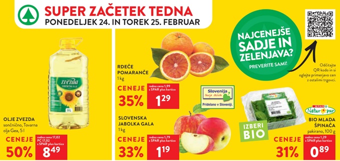 Spar in Interspar akcija za začetek tedna do 25.2.