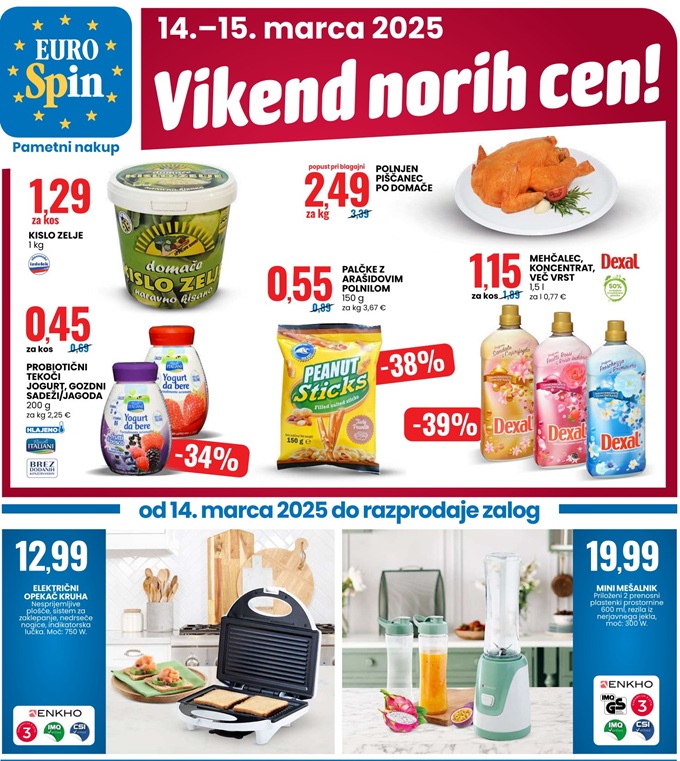 Eurospin vikend norih cen do 15.3.