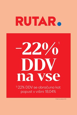 Rutar katalog -22% DDV na vse