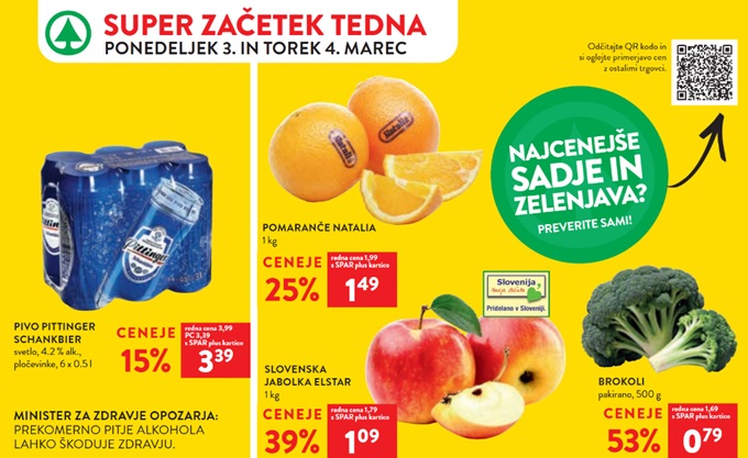 Spar in Interspar akcija za začetek tedna do 4.3.