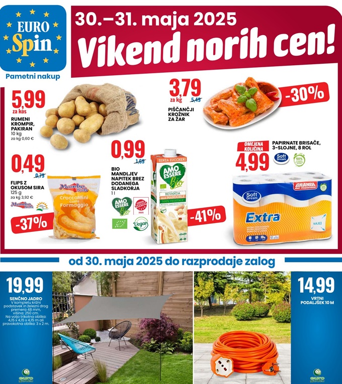 Eurospin vikend norih cen do 31.5.