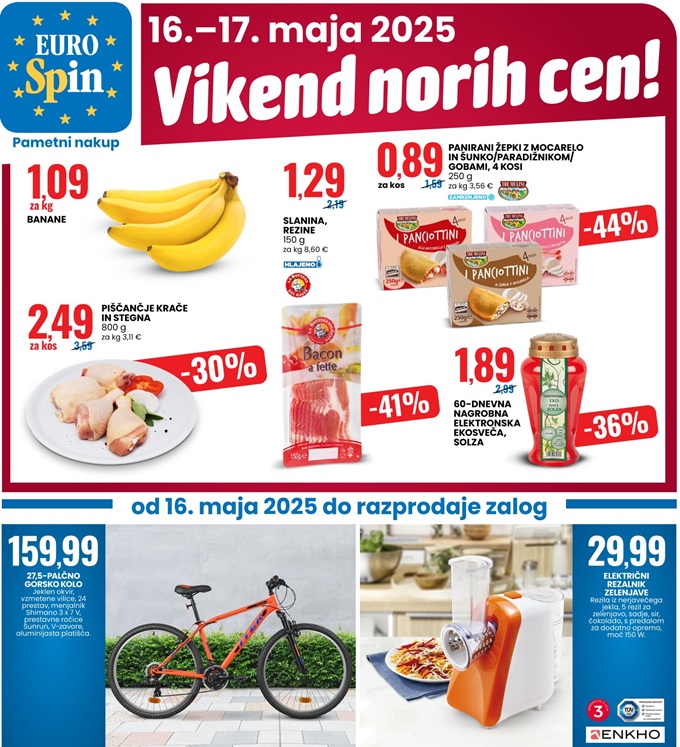 Eurospin vikend norih cen do 17.5.