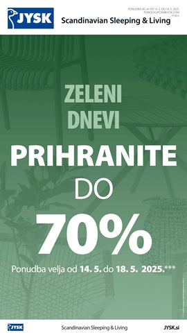 JYSK katalog Zeleni dnevi do 18.5.