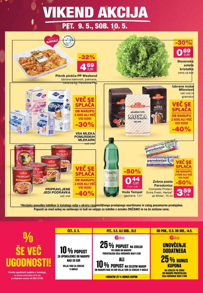 Mercator vikend akcija do 10.5.
