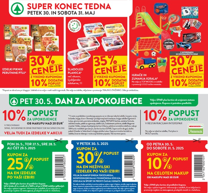 Spar in Interspar vikend akcija do 31.5.