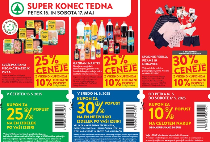 Spar in Interspar vikend akcija do 17.5.