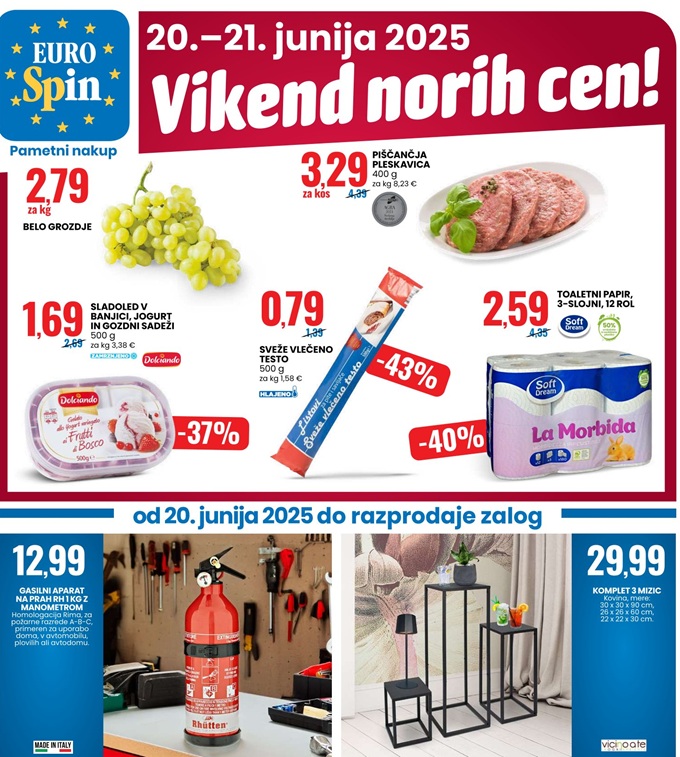 Eurospin vikend norih cen do 21.6.