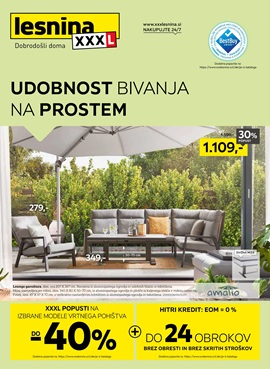 Lesnina katalog Udobnost bivanja na prostem