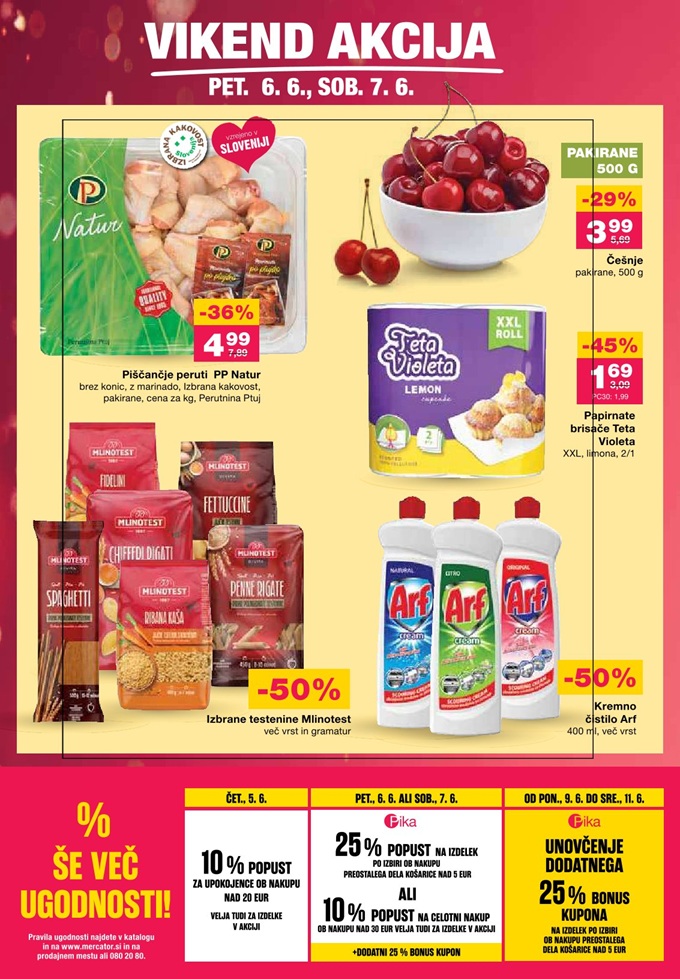 Mercator vikend akcija do 7.6.