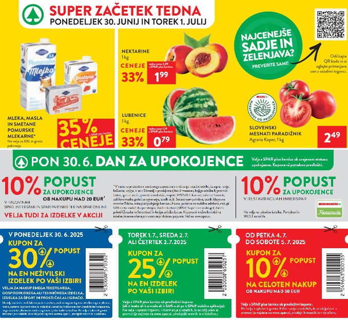 Spar in Interspar akcija za začetek tedna
