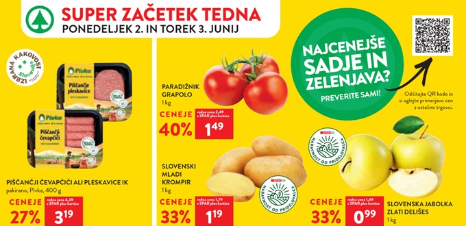 Spar in Interspar akcija za začetek tedna do 3.6.