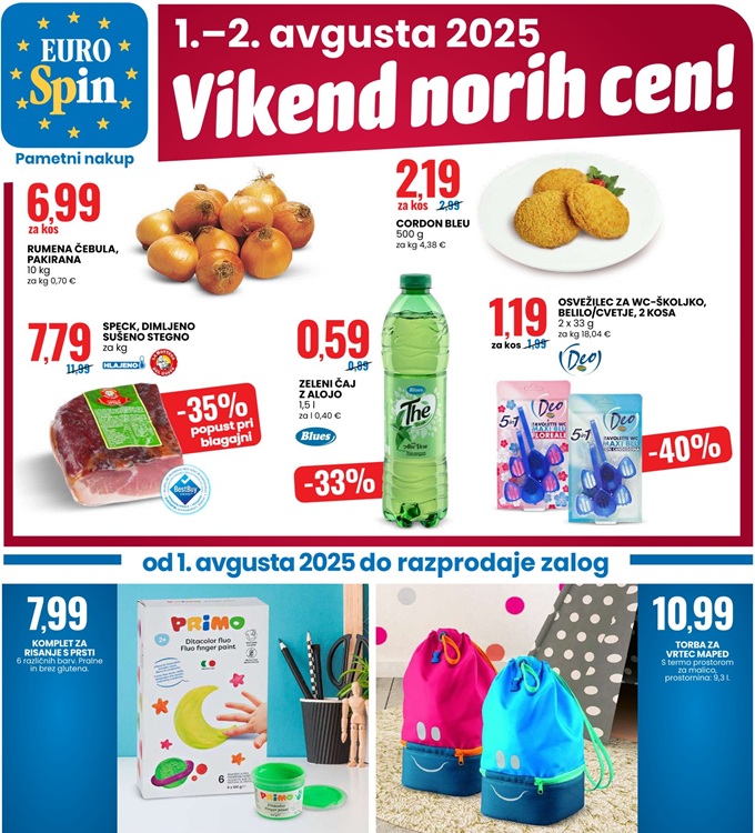Eurospin vikend norih cen do 2.8.