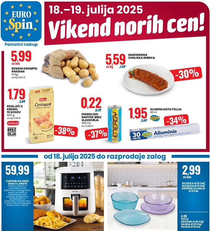 Eurospin vikend norih cen do 19.7.