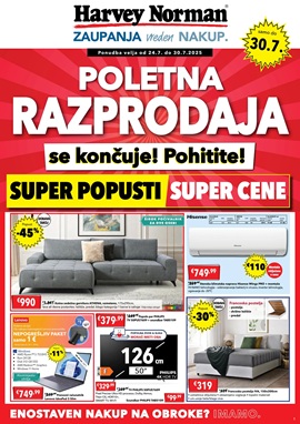 Harvey Norman katalog Poletna razprodaja se končuje