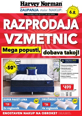Harvey Norman katalog Razprodaja vzmetnic do 24.7.