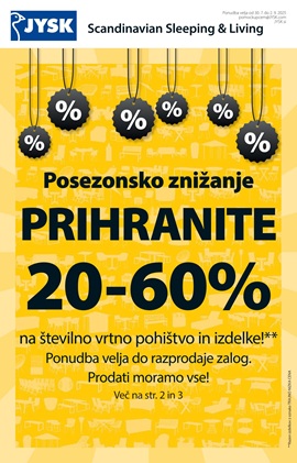 JYSK katalog Posezonsko znižanje do 2.9.