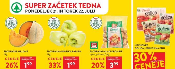 Spar in Interspar akcija za začetek tedna